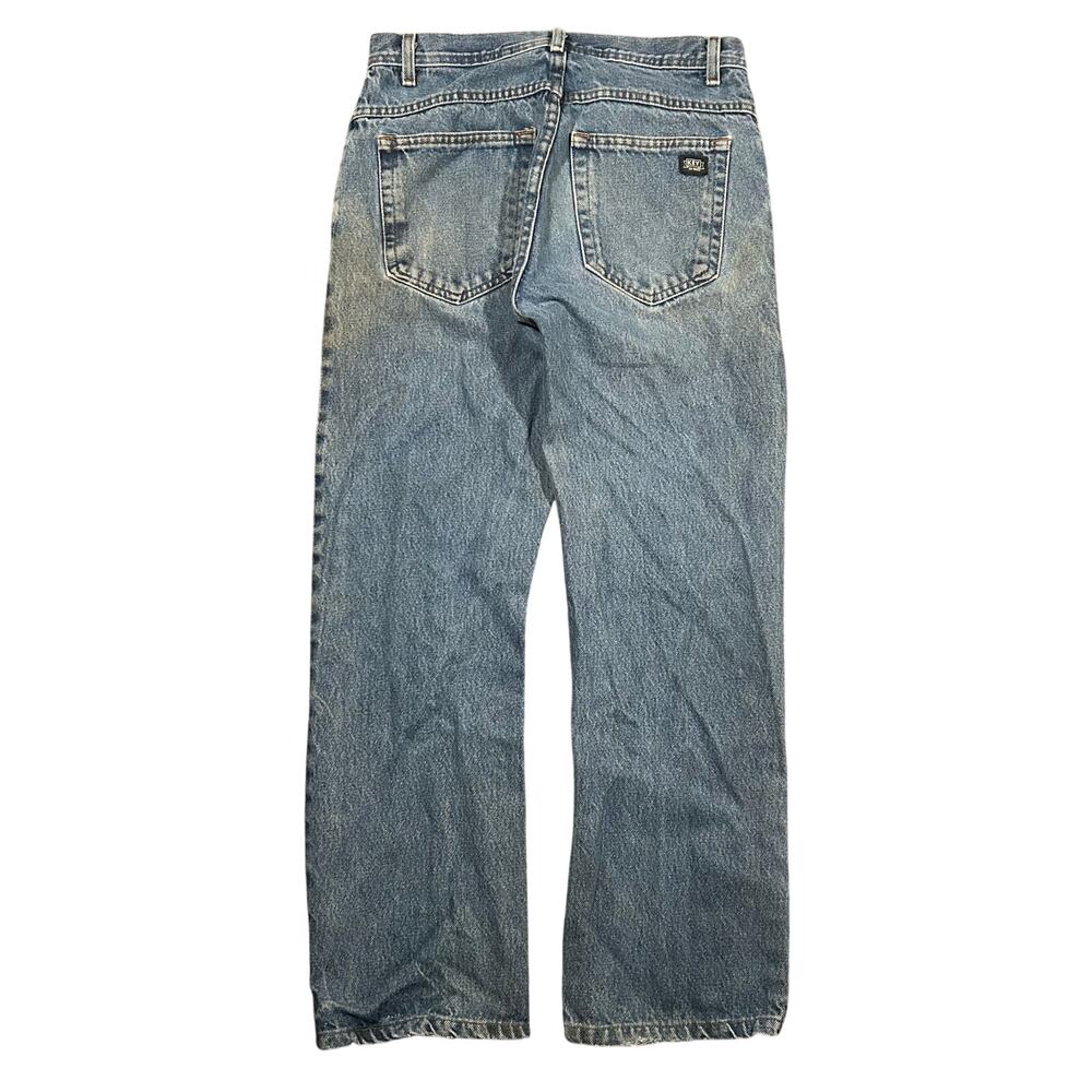 Vintage Y2K Key Workwear Jeans 30x30 Denim Blue Faded Distressed